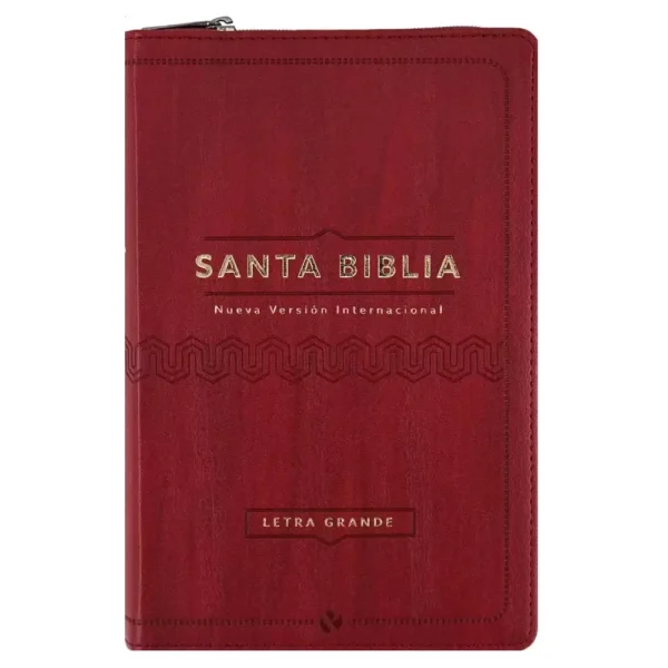 Portada del libro Biblia NVI letra grande cierre vino