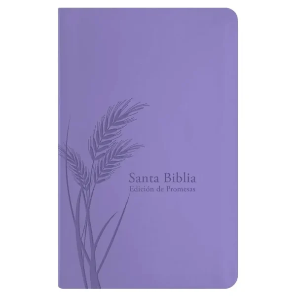 Portada del libro Biblia RV 1960 letra grande promesas lavanda