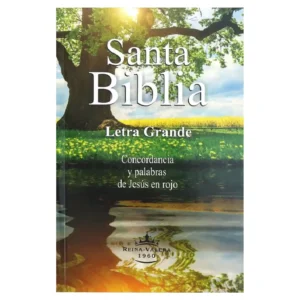 Portada del libro Biblia RV 1960 letra grande tapa rústica paisaje