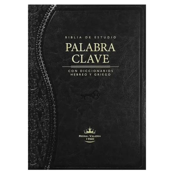 Portada del libro Biblia RVR 1960 de estudio palabra clave simil piel negra