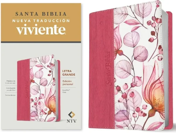 Biblia NTV edición personal - letra grande - sentipiel rosa